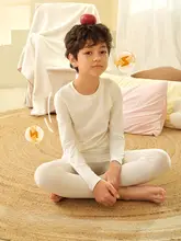 子供用 秋用長袖シャツとパンツ【綿100%・男女兼用・パジャマ・インナー】（セットアップ対応）