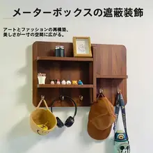 電気メーターの装飾画【シンプル・穴あけ不要・収納ラック】