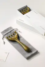 天然檀木製 頭皮マッサージブラシ【多機能・経絡ケア・グレープ集合】