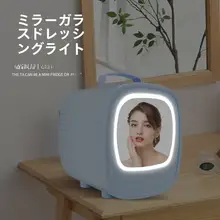 ミラー仕上げの車載用ミニ冷凍冷蔵庫【ポータブル・車と家庭両用・省エネ設計】