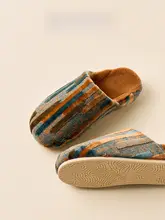 冬用 コットン素材 スリッパ【内部フリース・滑り止め・厚底】