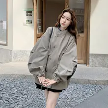 韓国風ワークコート【春秋用・カジュアル・シンプルデザイン】