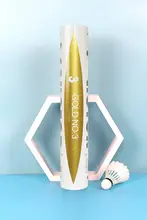 高耐久性のバドミントン用ダック羽毛シャトルコック【トレーニング・競技用・金色】