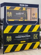 厚手の遮光学生用カーテン【一体型・プライバシー保護・二段ベッド対応】（セットアップ対応）