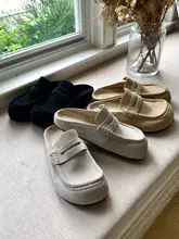 フロントオープンミュールシューズ【男女兼用・スリッポン・通勤用】