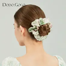 シュシュ レディース 韓国風 プリント 大きめヘアゴム ポニーテール ヘアアクセサリー「DODOGOGO」