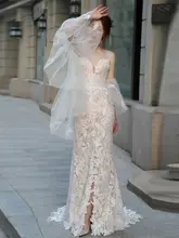 レースの軽婚式ドレス【高級デザイン・フレンチスタイル・夢のような新婦用】