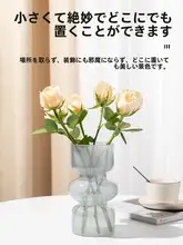 ガラス製 フラワーベース【透明・インテリア装飾・水耕栽培用】