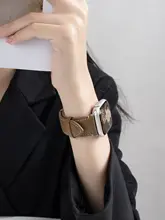 Apple Watch バンド ユニセックス シープスキン ステッチ 高級感 スマートウォッチ スポーツ おしゃれ Series 11 10 9 8 SE 対応