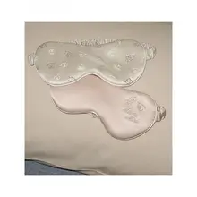 可愛い犬刺繍の桑蚕真 silkアイマスク【極上の柔らかさ・心地よい眠りをサポート】