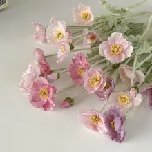 アイスランドポピーの造花【高品質・シングルブーケ・リビング装飾用】