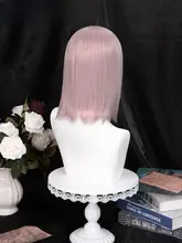 灰粉色のロングウィッグ【コスプレ用・リアルな頭皮デザイン】