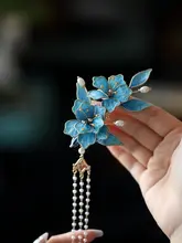 古典的な流れるフリンジのヘッドドレス【漢風・ドレス・結婚式・髪飾り】