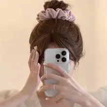 秋冬用ベルベットのヘアバンド【丁寧な手縫い・褶皺デザイン・エレガントな女性向け】