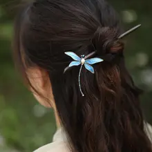 国風トンボヘアピン【布花・新しい中式・着物用・和装髪飾り・ウィッグ用】