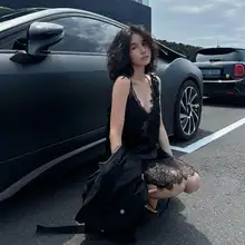 レースキャミソールワンピース【夏用・透け感・重ね着スタイル・セクシー】