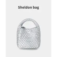 春夏用ハンドメイド編み込みバケットバッグ【ショルダー・ハンドバッグ】