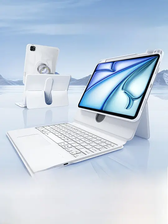 iface mall iPad用妙控キーボード保護ケース【第11世代対応・スマートブレース・Bluetooth・マグネット分離式・持ち運び便利】