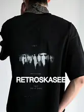 染め柄ワッシャー仕上げ短袖Tシャツ【メンズ・ゆったりサイズ・コットン・クルーネック・ラフなデザイン】