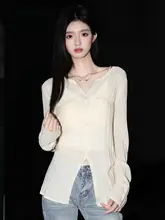 クラインブルーのレース編みカーディガン【ゆったりした長袖・オータムスタイル・女性用】