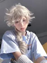 リアルショートカールウィッグ【男女兼用・フルヘッド・ロリータ風・欧風デザイン】