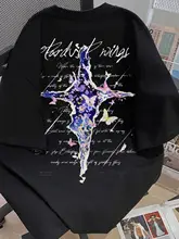 アメリカンスタイルのグラフィックプリントTシャツ【ショートスリーブ・ユニセックス・ルーズフィット】