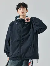 男性用 アウトドア防晒服【夏用・薄手・クール感・速乾・フード付き】