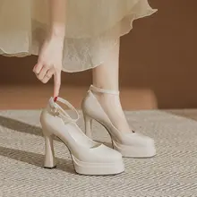 防水台付きマリージェーンシューズ【漆皮・セクシー・太ヒール・パフォーマンス用】