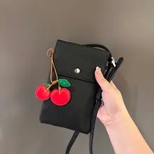 本革製スマホポーチ【斜め掛け・ミニサイズ・ジッパー付・携帯用】
