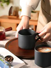 陶器製 シンプルなカフェマグカップ【北欧インス・家庭用・ラテ用】