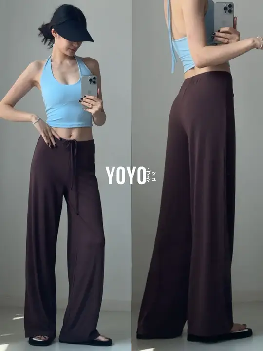 快適なランニング用ドライフィットロングパンツ【女性用・薄手・ゆったりシルエット・ヨガ対応】