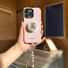独特なデザインのマグネット式スマートフォンケース【ストラップ付き・スタンド機能・女性向け】