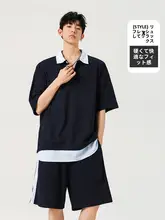 したポロシャツとショートパンツのセットアップ【夏用・カジュアル・メンズ】（セットアップ対応）