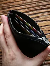 本革ミニコイン purse【薄型・男女兼用・ファスナー付き】