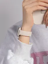Apple Watch バンド Series 12 11 10 9 8 7 6 SE 3 対応 ナイロン 編み込み マグネット留め 通気性 細め おしゃれ 上品 かわいい レディース メンズ 夏 スポーツ