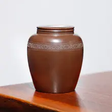 陶製茶葉缶【高級感ある密閉式・紫砂陶・おしゃれなデザイン】