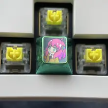 アニメデザインのカラフルなチタン合金キーカバー【個性的な金属製・方向キー用】