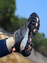 Hantoo レディース登山シューズ【防滑・耐磨・軽量・通気性・厚底クッション】