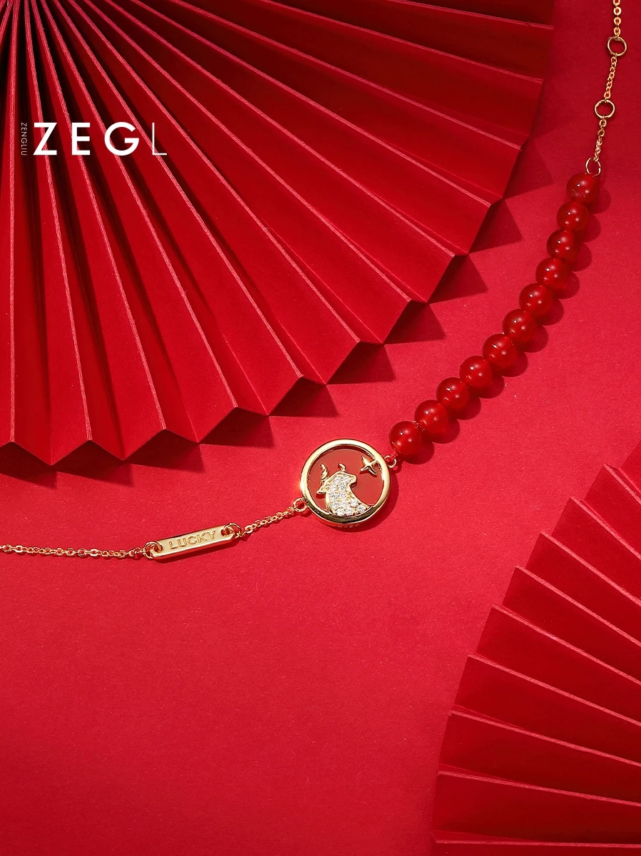 しし 座のラッキーカラーは赤？ZEGL 925シルバー製赤瑪瑙ブレスレットの実際の効果と背景