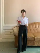秋用フィットシャツ【シンプル・レトロスタイル・レイヤリング対応・女性用】