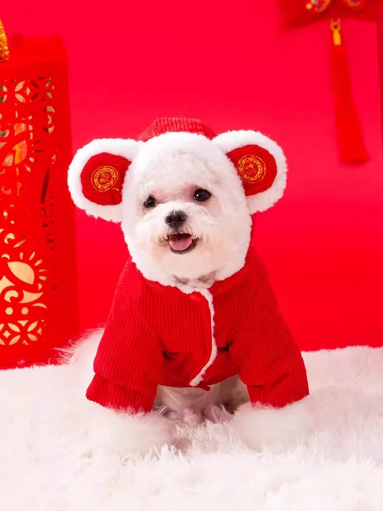 愛犬用コットン製秋冬服：子供と暮らすペットに最適な保温性と安全性