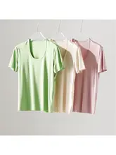 多色展開のクラシックなシルクコットンTシャツ【軽やかで快適】