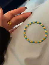 新中式風のターコイズビーズブレスレット【軽やかで上品なデザイン・シンプルな高級感】