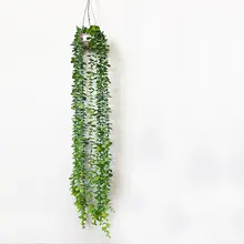 フェイクゴールドマネー植物 壁掛け 家具装飾 グリーン植物 小型バスケット