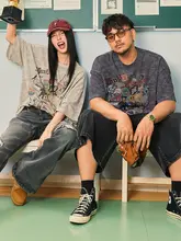 Tシャツ メンズ 半袖 大きいサイズ ヴィンテージ タイダイ パッチワーク柄 ストリート カップル お揃い 夏 トップス 「NMAX」