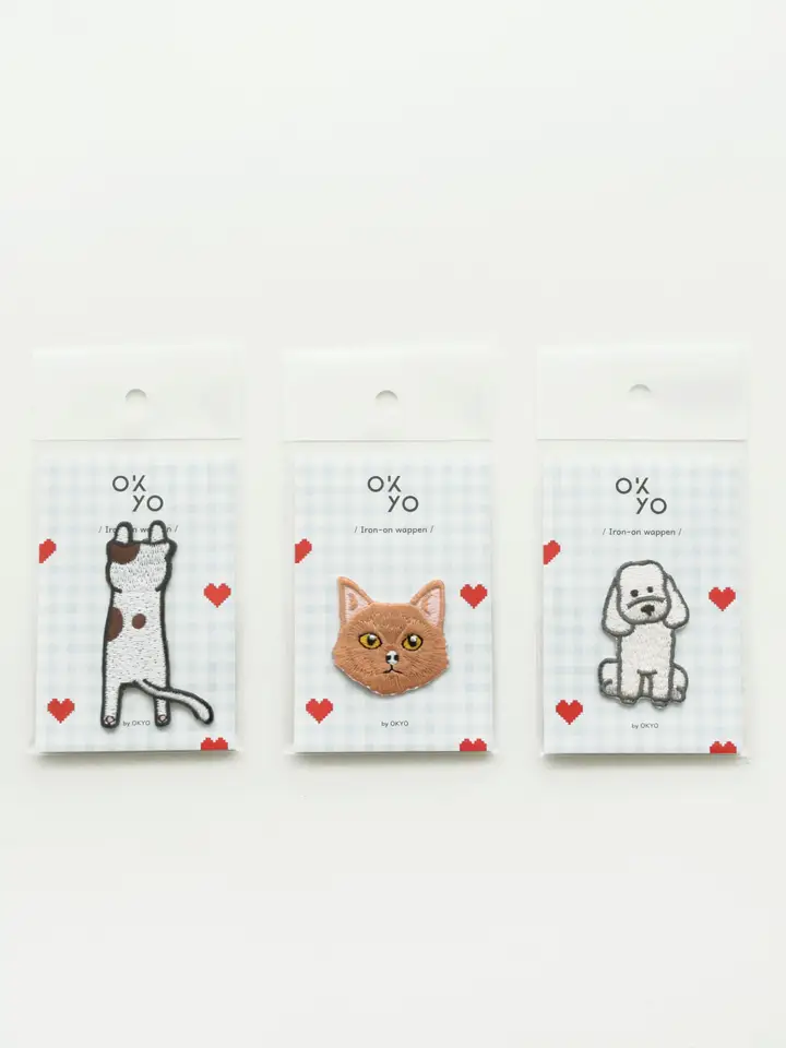 手作り立体刺繍の布貼り【可愛い動物デザイン・アイロン接着・縫製用】