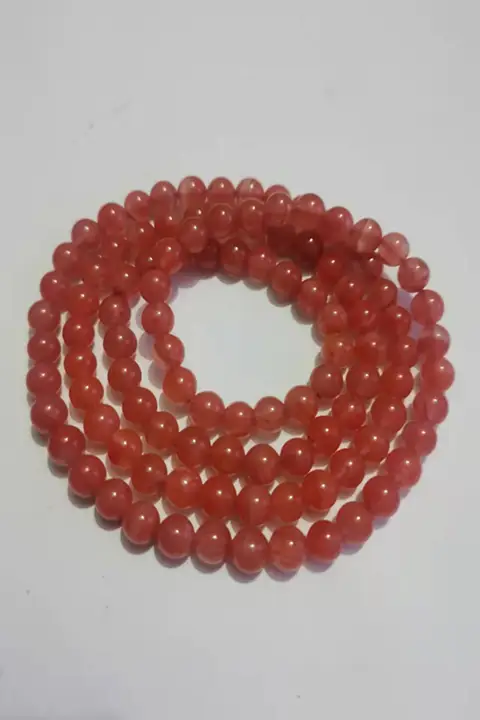 南紅玛瑙のビーズブレスレット【火炎色・ハンドメイド・万聖節用】