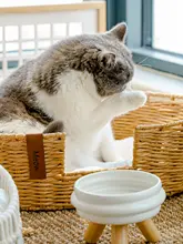 手作りの藤製キャットベッド【通年使用・クール感・耐擦り切れ】