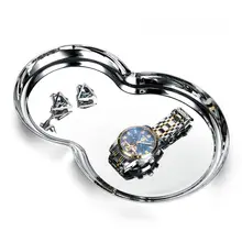 北欧スタイル ステンレス製8字トレイ【高級感・家庭用・デザートプレート】