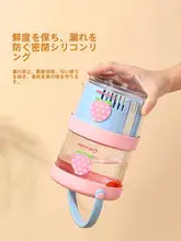スムージーカップ【食品グレード・ポータブル・大容量・二重構造・便利なフォーク付き】
